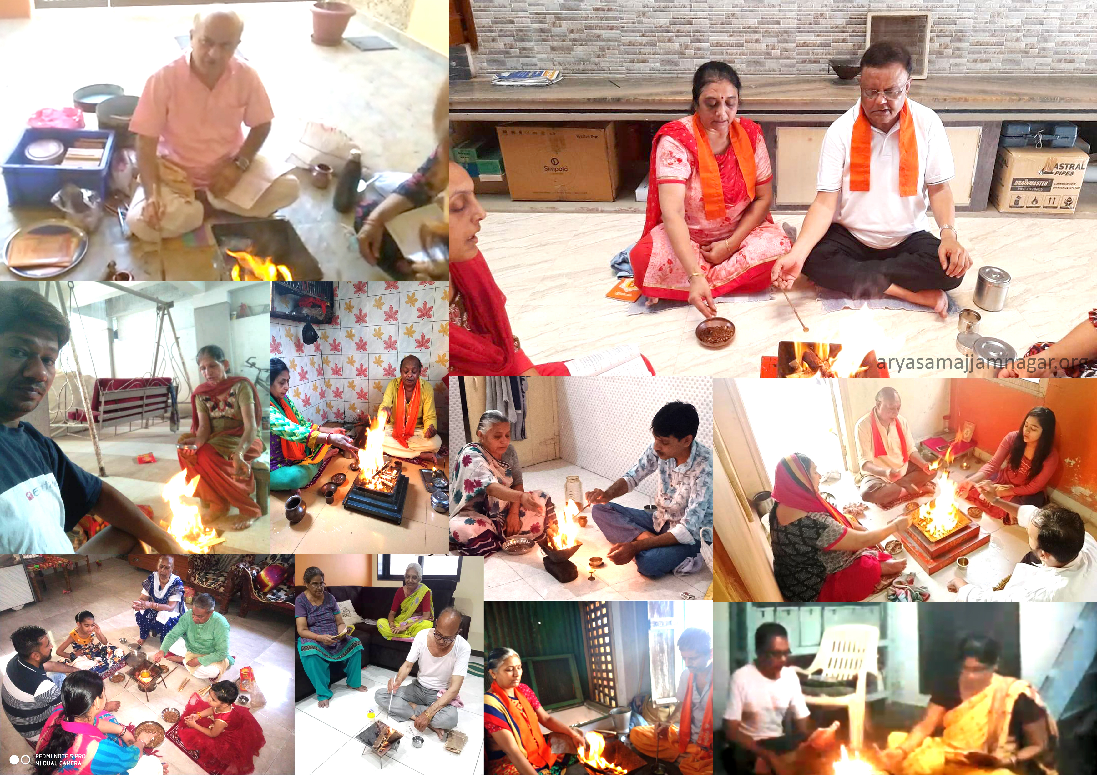 Ghar Ghar Yagna by Arya Samaj Jamnagar - ,  Dipakbhai Thakker (President), Mahesh Ramani (Secretary)